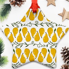 Juicy Yellow Pear Ornament (star) by SychEva