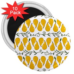 Juicy Yellow Pear 3  Magnets (10 Pack)  by SychEva