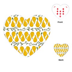 Juicy Yellow Pear Playing Cards Single Design (heart) by SychEva