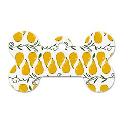 Juicy Yellow Pear Dog Tag Bone (one Side) by SychEva