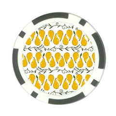 Juicy Yellow Pear Poker Chip Card Guard (10 Pack) by SychEva