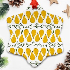 Juicy Yellow Pear Ornament (snowflake) by SychEva