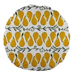 Juicy Yellow Pear Large 18  Premium Round Cushions Front