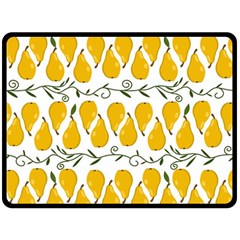 Juicy Yellow Pear Double Sided Fleece Blanket (large)  by SychEva