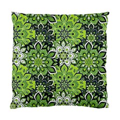 Green Floral Bohemian Vintage Standard Cushion Case (one Side) by BohoMe