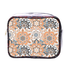 Pastel Colored Peach Boho Mini Toiletries Bag (one Side) by BohoMe