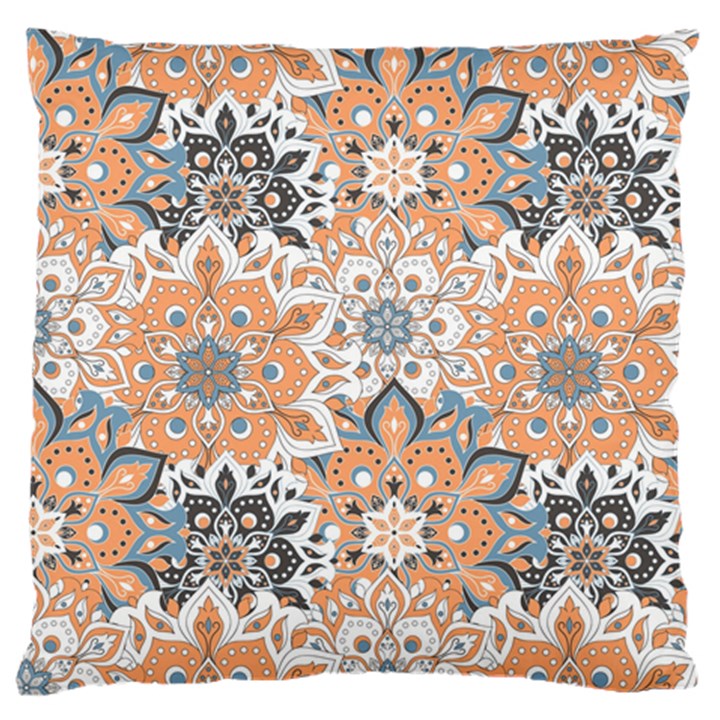 Pastel Colored Peach Boho Large Cushion Case (One Side)