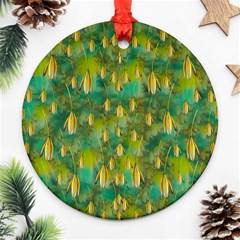 Love To The Flowers And Colors In A Beautiful Habitat Ornament (round) by pepitasart