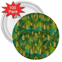 Love To The Flowers And Colors In A Beautiful Habitat 3  Buttons (100 Pack)  by pepitasart