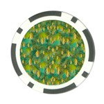 Love To The Flowers And Colors In A Beautiful Habitat Poker Chip Card Guard Front