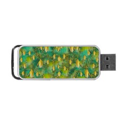 Love To The Flowers And Colors In A Beautiful Habitat Portable Usb Flash (two Sides) by pepitasart