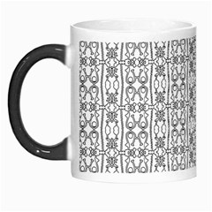 Modern Tribal Black And White Ornate Stripes Morph Mugs by dflcprintsclothing