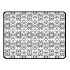 Modern Tribal Black And White Ornate Stripes Fleece Blanket (Small)