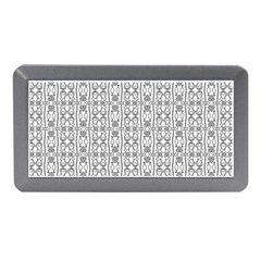 Modern Tribal Black And White Ornate Stripes Memory Card Reader (Mini)