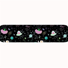 Funny Astronauts, Rockets And Rainbow Space Large Bar Mats by SychEva