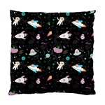 Funny Astronauts, Rockets And Rainbow Space Standard Cushion Case (Two Sides) Front