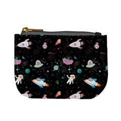 Funny Astronauts, Rockets And Rainbow Space Mini Coin Purse by SychEva