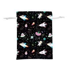 Funny Astronauts, Rockets And Rainbow Space Lightweight Drawstring Pouch (s) by SychEva