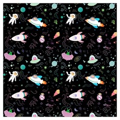 Funny Astronauts, Rockets And Rainbow Space Lightweight Scarf  by SychEva