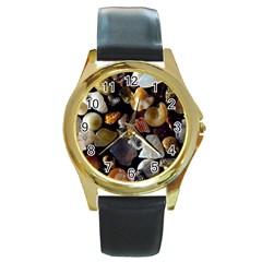 250x Sand Round Gold Metal Watch by SomethingForEveryone