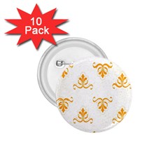 White With Orange Fdl 1 75  Buttons (10 Pack)