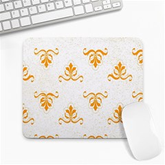 White With Orange Fdl Large Mousepads by SomethingForEveryone