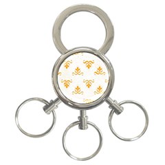 White With Orange Fdl 3-ring Key Chain by SomethingForEveryone