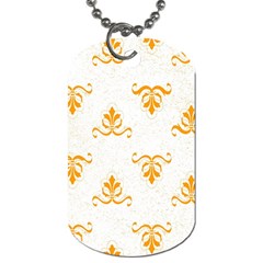 White With Orange Fdl Dog Tag (two Sides)