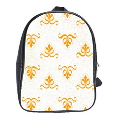 White With Orange Fdl School Bag (large) by SomethingForEveryone