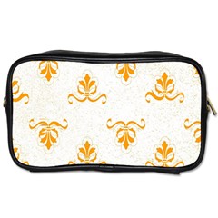 White With Orange Fdl Toiletries Bag (one Side) by SomethingForEveryone