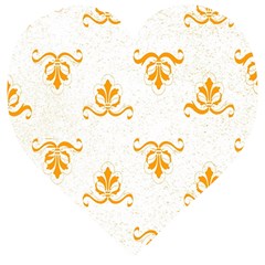 White With Orange Fdl Wooden Puzzle Heart by SomethingForEveryone