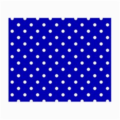 1950 Blue White Dots Small Glasses Cloth (2 Sides) by SomethingForEveryone