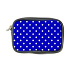 1950 Blue White Dots Coin Purse Front