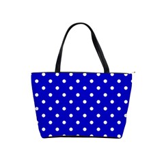 1950 Blue White Dots Classic Shoulder Handbag