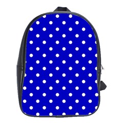 1950 Blue White Dots School Bag (large) by SomethingForEveryone