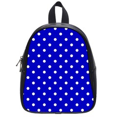 1950 Blue White Dots School Bag (small) by SomethingForEveryone