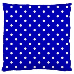 1950 Blue White Dots Large Cushion Case (one Side) by SomethingForEveryone