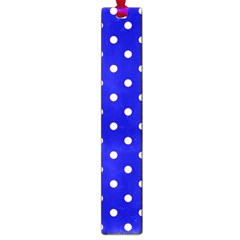 1950 Blue White Dots Large Book Marks by SomethingForEveryone