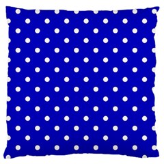 1950 Blue White Dots Standard Flano Cushion Case (two Sides) by SomethingForEveryone