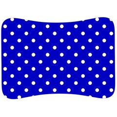 1950 Blue White Dots Velour Seat Head Rest Cushion