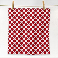 White W Red Dots Face Towel by SomethingForEveryone