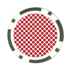 White W Red Dots Poker Chip Card Guard (10 Pack) by SomethingForEveryone