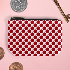 White W Red Dots Mini Coin Purse by SomethingForEveryone