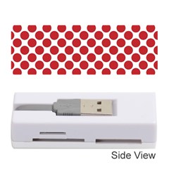 White W Red Dots Memory Card Reader (stick) by SomethingForEveryone