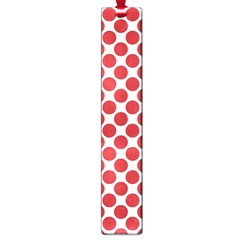 White W Red Dots Large Book Marks by SomethingForEveryone