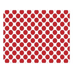 White W Red Dots Double Sided Flano Blanket (large)  by SomethingForEveryone