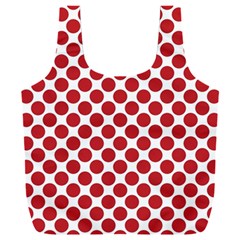 White W Red Dots Full Print Recycle Bag (xxxl)