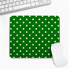 1950 Green White Dots Large Mousepads by SomethingForEveryone