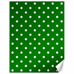 1950 Green White Dots Canvas 12  X 16  by SomethingForEveryone