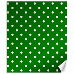 1950 Green White Dots Canvas 20  X 24  by SomethingForEveryone